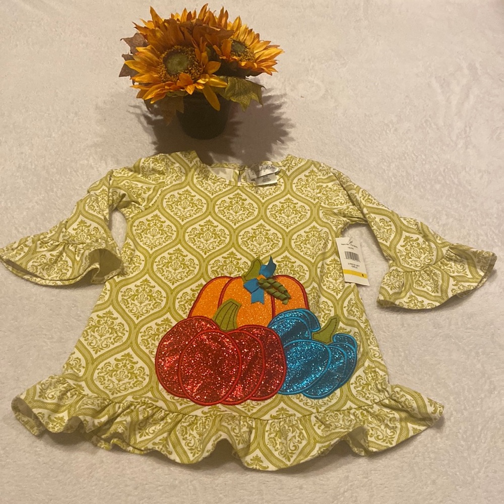 NWT Girls Size 6 Emily Rose Pumpkin Top Only NO LEGGINGS